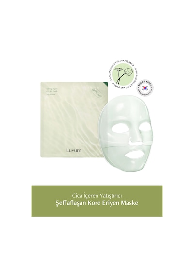 Luvum Şeffaflaşan Kore Eriyen Maske Cica Yatıştırıcı Calming Repair Cica Gel Mask 16 ML