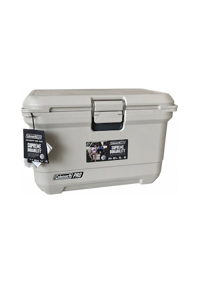 Coleman Pro 45qt Kamp Buzluğu 43l Taşınabilir 4 Gün Soğuk Tutar 74 Kutu Kapasiteli Tekne Yat Karavan Bej