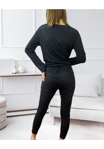 Yüksek Bel Likralı Jean Pantolon 90 Cm Bediva 001