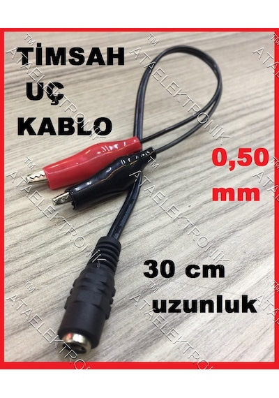 Akü Pil Şarj Ara Kablosu Timsah Krokodil Crokodil Maşali Kablo