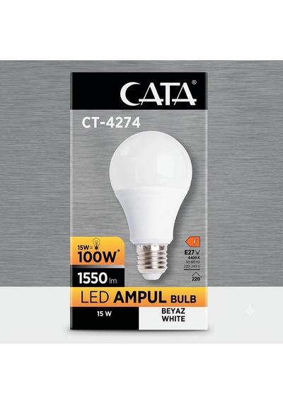 Cata E27 Duy Led Ampul 9 Watt Ve 15 Watt Beyaz Işık 6, Beyaz -