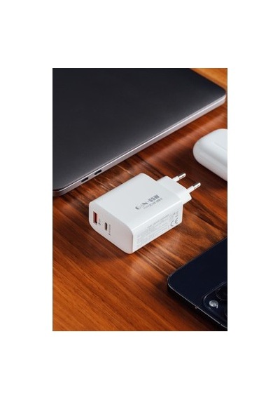 Gan Pd 65w / Qc 18w Hızlı Şarj Cihazı İle Beyaz