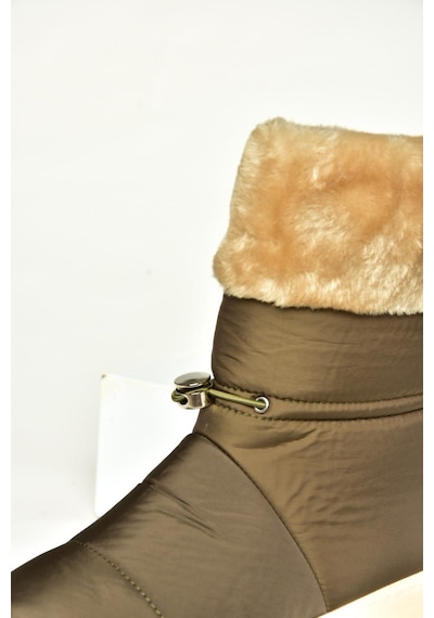 Fox Shoes T476434004 Haki Kumaş Kadın Bot Haki-kumaş Haki