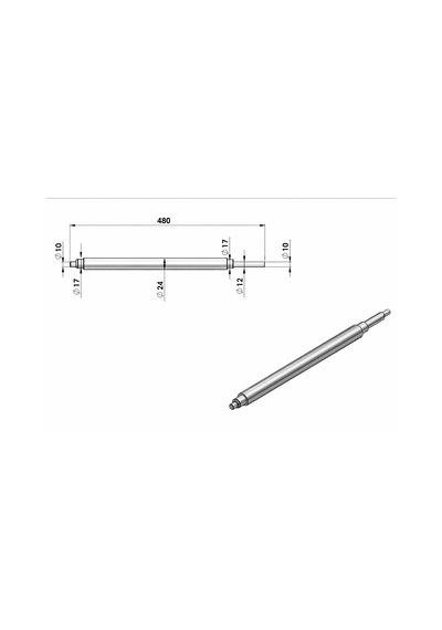 Osimo 40 Cm Hamur Açma Alt Merdane Mili Eksantrik