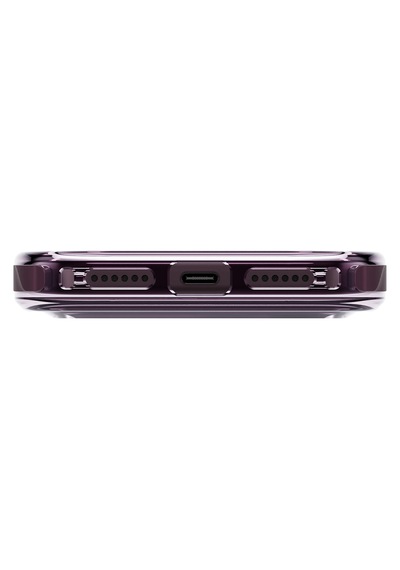 Apple iPhone Uyumlu 18 Pro Max Kılıf Combat Üç Katmanlı Shocksorb Teknolojisi Magsafe Soft Ve Pürüzsüz Kapak Mürdüm