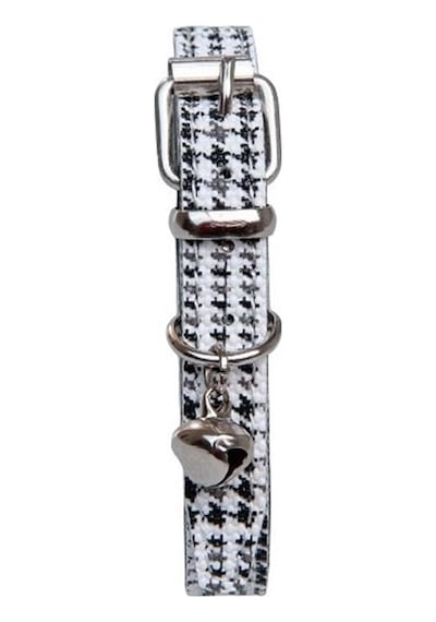 Kazayağı Desenli Zilli Kedi Boyun Tasması, 22-30 Cm