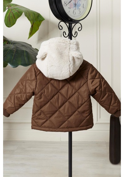 Benitto Kids Benittokids Erkek Bebek Çocuk Kulaklı Kapüşonlu Mont 51323 Kahve