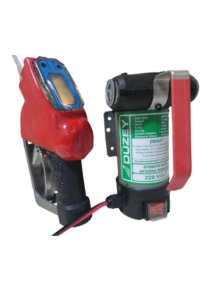 220 Volt Mazot Aktarma Pompası & Sayaçlı Tabanca Seti Litre Ölçm