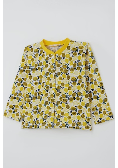 Breeze Kız Bebek Pijama Takımı Limon Bahçesi 4 Ay-1 Yaş, Sarı Sarı