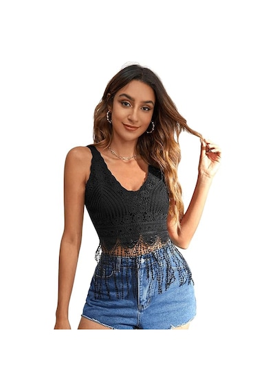 Fashion Cocktail Püsküllü Saçaklı Kalın Askılı Astarsız Egzotik Sahil Bohem Dantel Bluz Siyah Siyah Fashion Cocktail Püsküllü Saçaklı Kalın Askılı Astarsız Egzotik Sahil Bohem Dantel Bluz Siyah Siyah