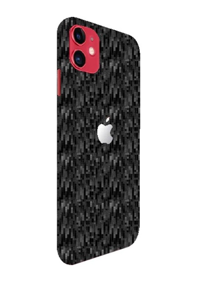 Apple Uyumlu   iPhone 11 İle Armor Siyah Desenli Arka Kaplama Ürün Kılıf Değildir