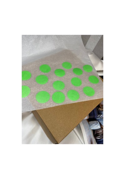 2.5 Cm Yeşil Puantiye Tek Renk Boş Etiket Yazı Yazılabilir Writable Label Blank Işaret Küçük Sticker Çok Renkli