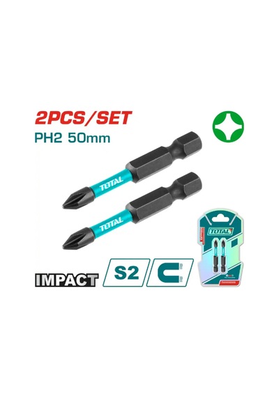 Total Tacım71ph250 Darbeli Ph2 Bits Uç 50 Mm 2 Parça