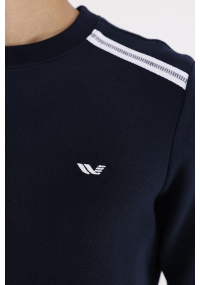Rowinger Selanik Kumaş Yapılı Esnek Manşetli Konforlu Rahat Kesim Sweatshirt Navyblue