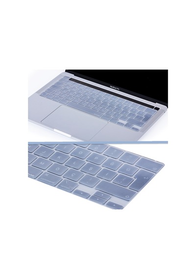 Apple Uyumlu MacBook Pro Klavye Koruyucu 13inç M1-m2 Uk-eu İngilizce Touchbarlı A2338 A2289 A2251 A2141 Şeffaf
