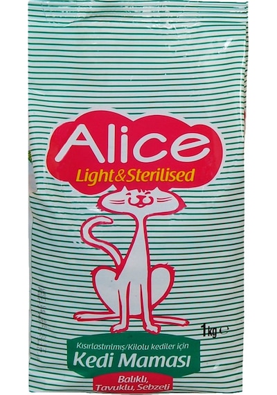 Alice Light Sterilised Tavuklu ve Balıklı Kısırlaştırılmış Yetişkin Kedi Maması 1 KG