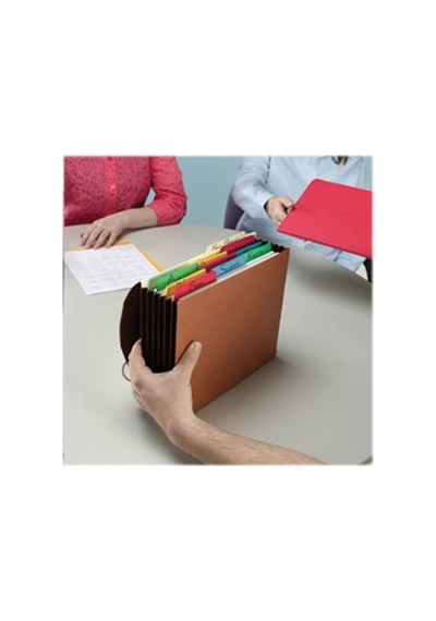Kapaklı Ve Kordon Kapatmalı%100 Geri Dönüşümlü Genişleyen Dosya Cüzdanı, Güçlendirilmiş, 5-1/4" Genişletme, Mektup Boyutu, Redrope, Kutu Başına 10 71198 Diğer