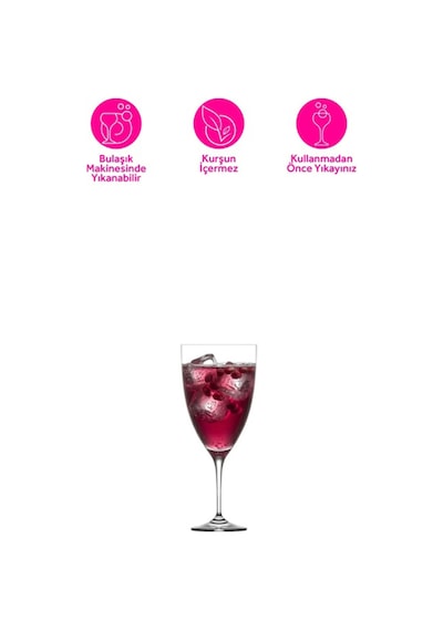 Lav Vivo Cam Goblet 6'lı 500 ml Ayaklı (Kırmızı Şarap Kadehi , Kokteyl Bardağı)