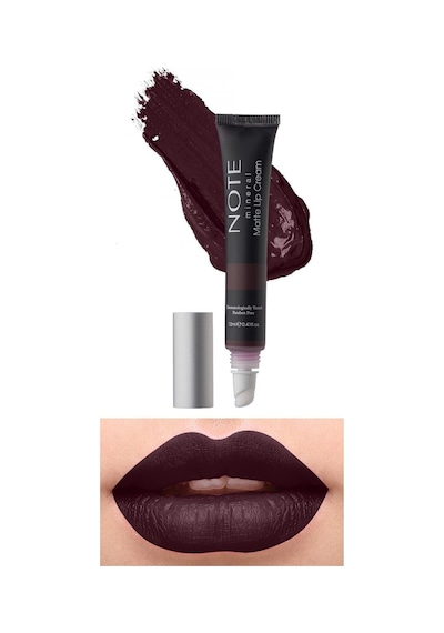 Note Cosmetique Mineral Matte Lip Cream Yarı Mat Bitişli Likit Ruj 08 Queen of Night - Mor