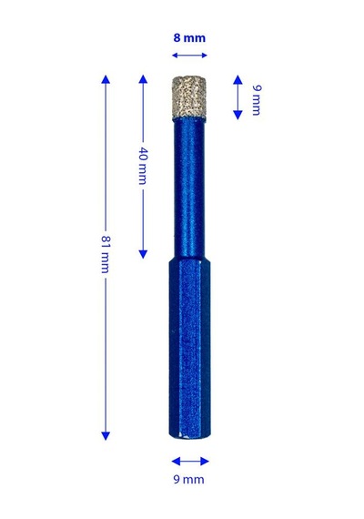Master 530931 Altıgen Saplı Granit Mermer Delme Panç 8 Mm