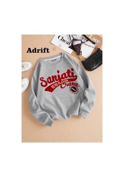 Tarzsokak Sanjati Retro Player Y2k Harajuka Style Sokak Trend Tasarım Harajuku/gotik Gri