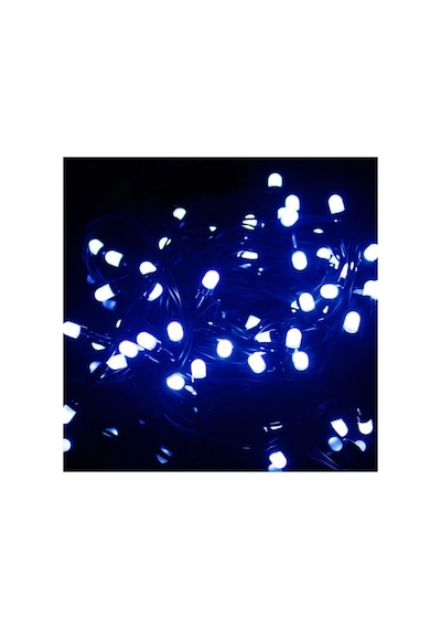 Yılbaşı Noel Işığı 20 Metre Siyah Kablo 200 Led Işık Lamba Su Geçirmez 220 V Fişli Mavi
