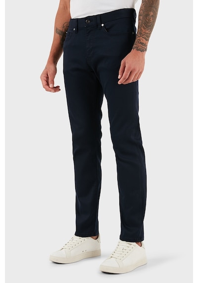 Boss Slim Fit Normal Bel Düz Paça Jeans Erkek Kot Pantolon 50550942 404 Lacivert