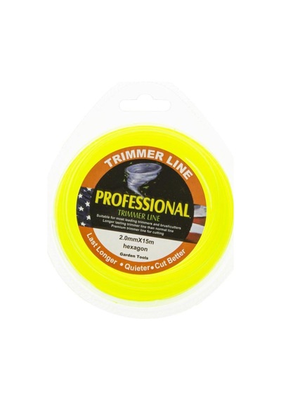 Trimmer Line Elektrikli Tırpan Misinası 2.0 Mm 15m Sarı 6 Köşe