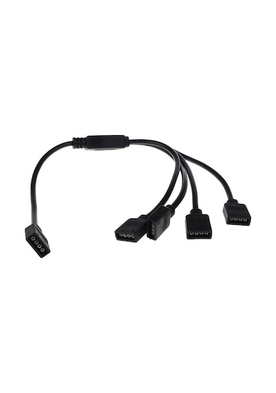 Alfais 4376 RGB Şerit 4 Pin LED Çoklayıcı Splitter Tek Kumanda 4 Çıkış