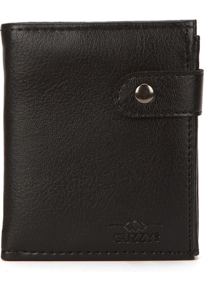 Newish Polo Erkek Deri Bozuk Para Hazneli Kartlık Cüzdan 10x12cm New179 Siyah