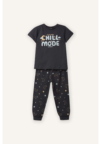 Defacto %100 Pamuklu Yıldız Desenli 2'li Pijama Takımı Erkek Bebek G8853A526SM