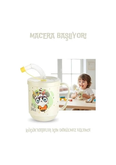 Zenvia Premium Pipetli Çocuk Bardağı 350 Ml -alıştırma Bardağı Ve Suluk Znv2023 31292876