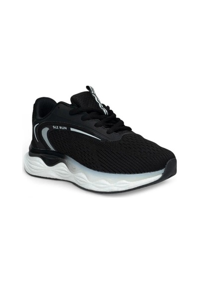 Solazer 048-26 Anorak Anatomik Taban Bağcıklı Kadın Sneaker Siyah Beyaz Siyah