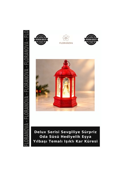 Delux Serisi Sevgiliye Sürpriz Oda Süsü Hediyelik Eşya Yılbaşı Temalı Işıklı Kar Küresi