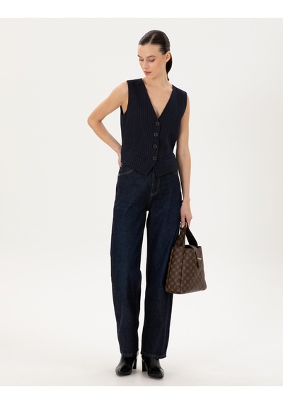 Pierre Cardin Kadın Lacivert Yelek Dokuma 50296067-vr033 Lacivert