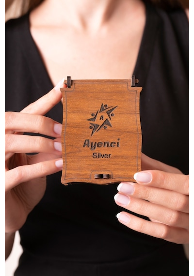 Ayenci 925 Ayar Gümüş Zincirli Şanslı Noel Çorabı Tasarımlı Kadın Kolye
