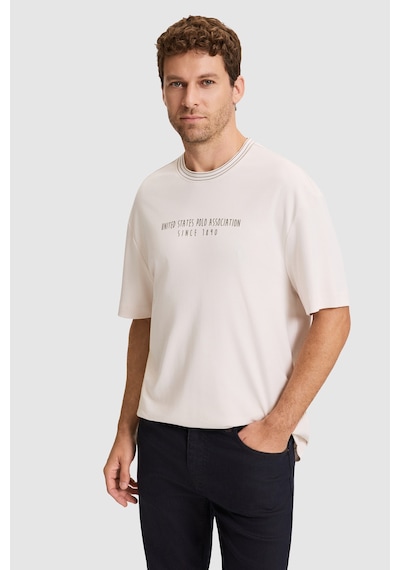 U.S. Polo Assn. Erkek Krem Tişört 50326976 Vr071
