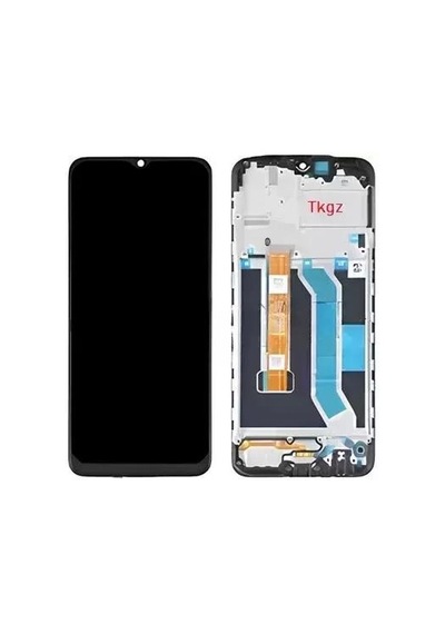 Tkgz - Oppo Realme C3i İle Uyumlu Lcd Ekran Dokunmatik Servıce Pack Lcd Full Çıtalı