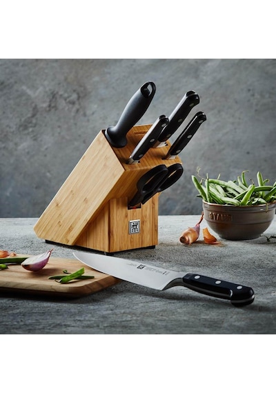 Zwilling 356210040 Bambu Blok 7 Parça Profesyonel Bıçak Seti S- Siyah