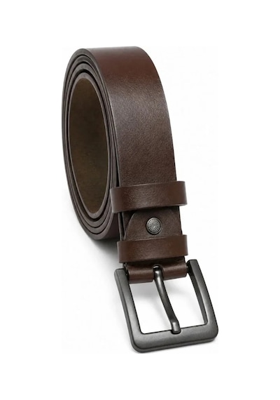 Erkek Hakiki Deri 4.5 Cm Kot Ve Kumaş Pantolon Kemeri Metal Tokalı Kahverengi