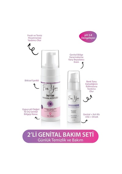 Günlük Yıkama Genital Bölge Temizleyici Köpük & Genital Beyazlatıcı Krem 50 Ml 12882714