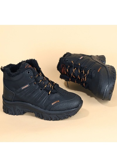 23 Outdoor Çocuk Bot Ayakkabı İçi Kürklü 26-35 Siyah