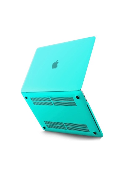 Newface Apple MacBook Uyumlu Pro 13 2020 Apple MacBook Uyumlu Buzlu Kapak - Yeşil