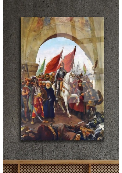 Fatih Sultan Mehmet İstanbul Yatak Cam Tablo Modern Sanat Tablosu Uv Baskılı Canlı Renkler Ofis Ve Çalışma Odası Anlamlı Hediye Seçeneği