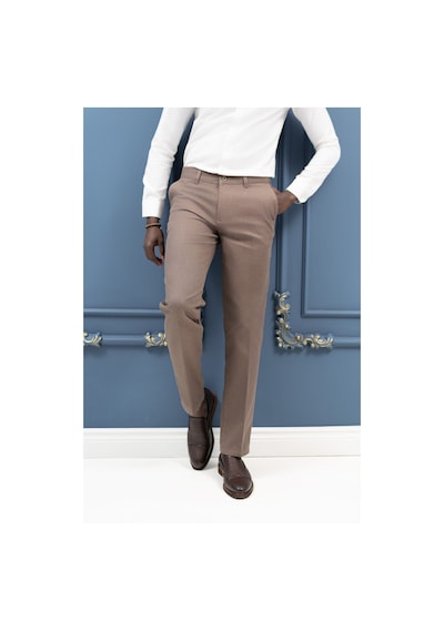 Notra Regular Fit Pamuklu Dokulu Kışlık Gabardin Pantolon Kahverengi Notra Regular Fit Pamuklu Dokulu Kışlık Gabardin Pantolon Kahverengi