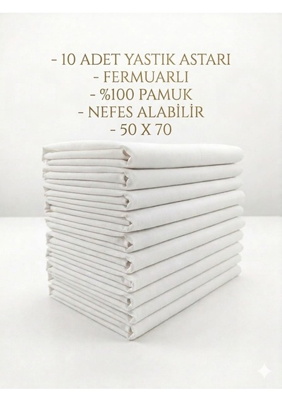 Yatık Astarı Şilte % Pamuk Permuarlı 10 Lu Paket Beyez