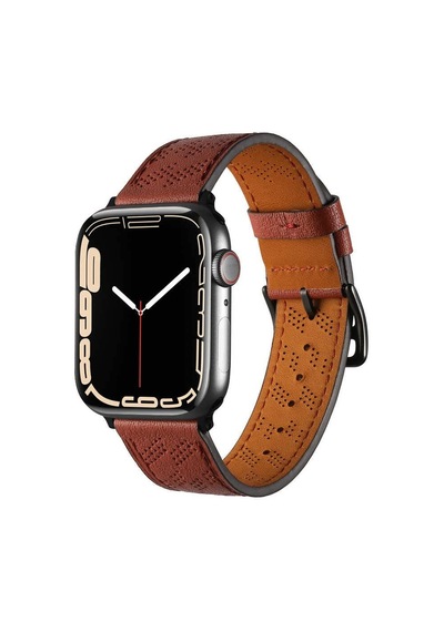 Zore İle Uyumlu Watch 38mm/40mm Krd-76 Pu Deri Kordon Strap Kayış Mürdüm Sku: Zeus8690010132055