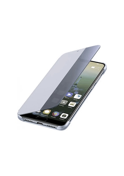 Huawei Y6 2018 Yarım Cam Kapaklı Kılıf Gümüş