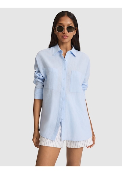Pierre Cardin Kadın Mavi Gömlek Desenli 50328624-vr249