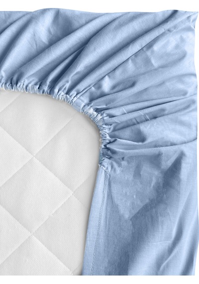 %100 Pamuk Muslin-akfil Bebek Nevresim Takımı Çift Yönlü Mavi